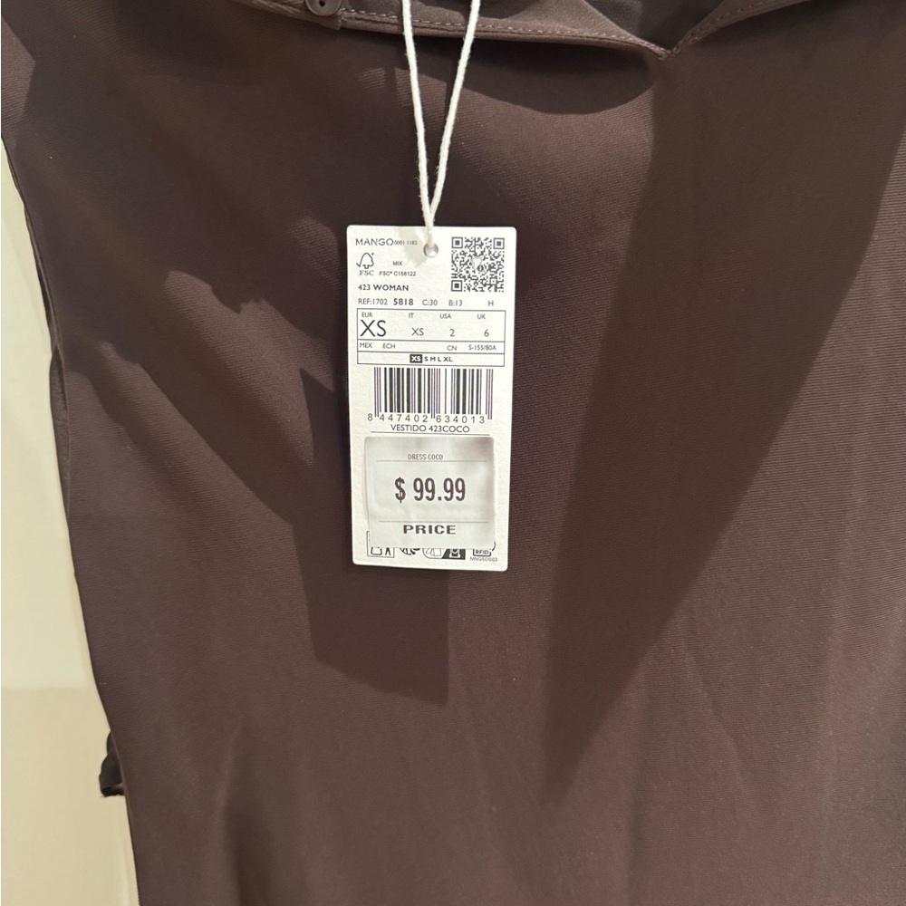 NWT Mango A Line Turtleneck Dress - Picture 5 of 6